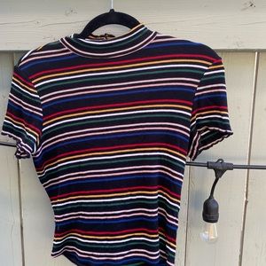 Short sleeve super stretchy baby lettuce tee